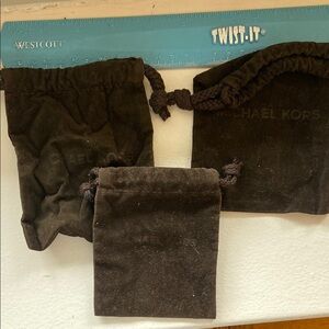 Brown Velvet Drawstring Pouches